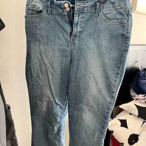 NYDJ Women's Straight Leg Cropped Jeans in Blue